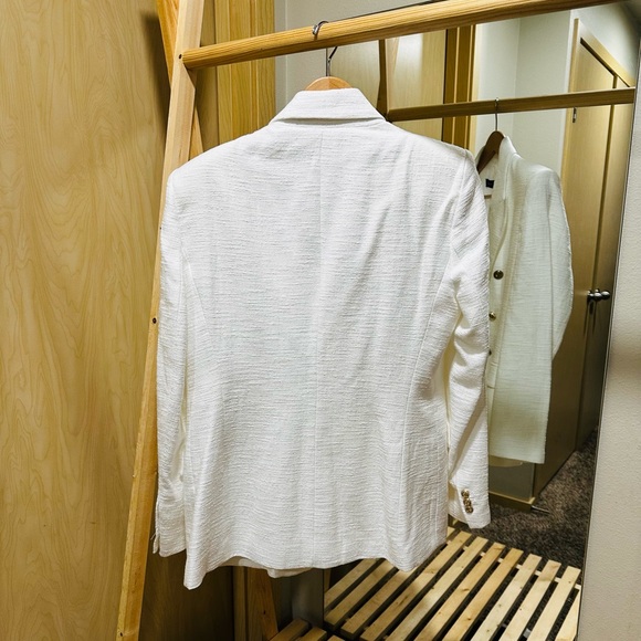 ZARA DOUBLE BREASTED TEXTURED BLAZER - Picture 9 of 11